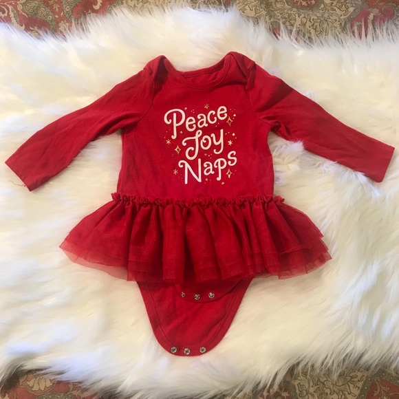 Cat & Jack Other - Cat & Jack Peace Joy Naps Tutu Onesie 18 months